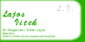 lajos vitek business card